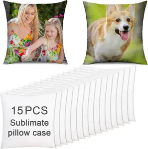 Custom Sublimation Satin Pillow Cover – 16" x 16" Personalized Cushion