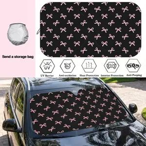 1pcs Bow Print Sunshade for Car Front Windshield, Windscreen Shade Cover, Keep Car Cool All Year Round, Universal Fit for All Seasons, 1 Piece