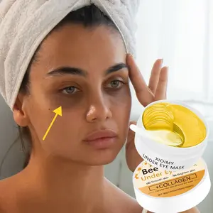 60pcs Bee Venom & Collagen Under Eye Patches, Strong Hydration, Deep Moisturizing, Fine Lines Treatment, Elasticity Boosting, Anti-Dark Circles Care