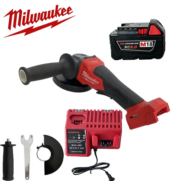 Milwaukee M18 Series Brushless Angle Grinder - 4.5-5 in, 8500 RPM Max Cutting/Grinding Tool with Rapidstop Brake, Metal Surface Cutter for Mechanics & Heavy Duty Projects, Metal Surfaces
