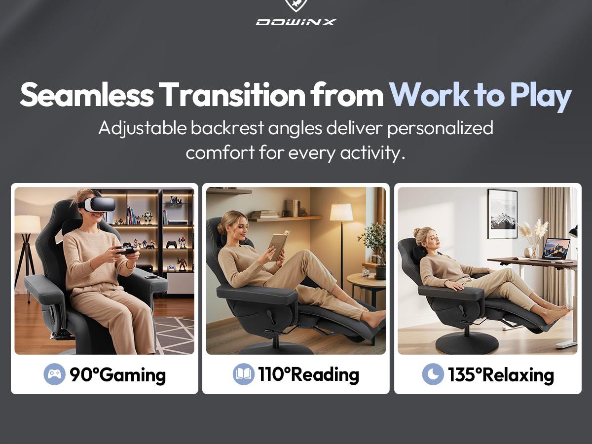 Dowinx Racing Style Gaming Recliner Chair with Massage Lumbar Support, Footrest, Cup Holder, Side Pouch, High Back Ergonomic Video Game Chair Reclining No Wheels Heavy Duty, Black Red Fabric/Leather Dowinx Racing Style Gaming Recliner Chair with Massage Lumbar Support, Footrest, Cup Holder, Side Pouch, High Back Ergonomic Video Game Chair Reclining No Wheels Heavy Duty, Black Red Fabric/Leather