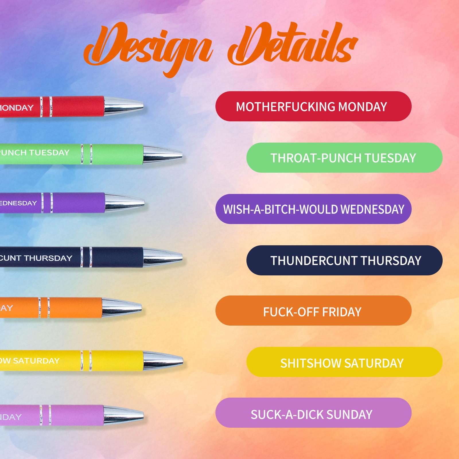 7PCS Funny Sarcastic Quote Ballpoint Pen Set – Relatable Office Humor Pens, Smooth Writing Black Ink, Cute Desk Accessories, Funny Coworker Gifts, Office Supplies for Work, School & Home 7PCS Funny Sarcastic Quote Ballpoint Pen Set – Relatable Office Humor Pens, Smooth Writing Black Ink, Cute Desk Accessories, Funny Coworker Gifts, Office Supplies for Work, School & Home