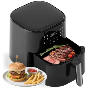 Comhoma Air Fryer 8-in-1 with 5 QT Capacity,180°-450°F Precision Heating, Air Fry, Roast, Broil, Reheats, Dehydrates, Less Oil, Features Shake Reminder, Large Touch Display with Auto Menus