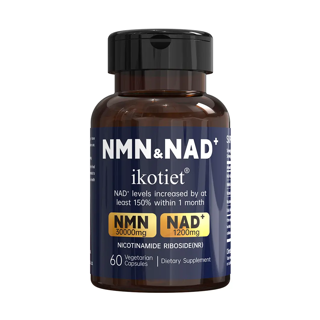 IKOTIET NMN Complex Formula (1000mg per serving, 10-in-1 blend, no fillers): Contains 500mg of pure NMN, supplemented with Vitamin A, Resveratrol, CoQ10, TMG, Quercetin, and Glutathione | NAD+ Precursor — Vegan Capsules (60 count)