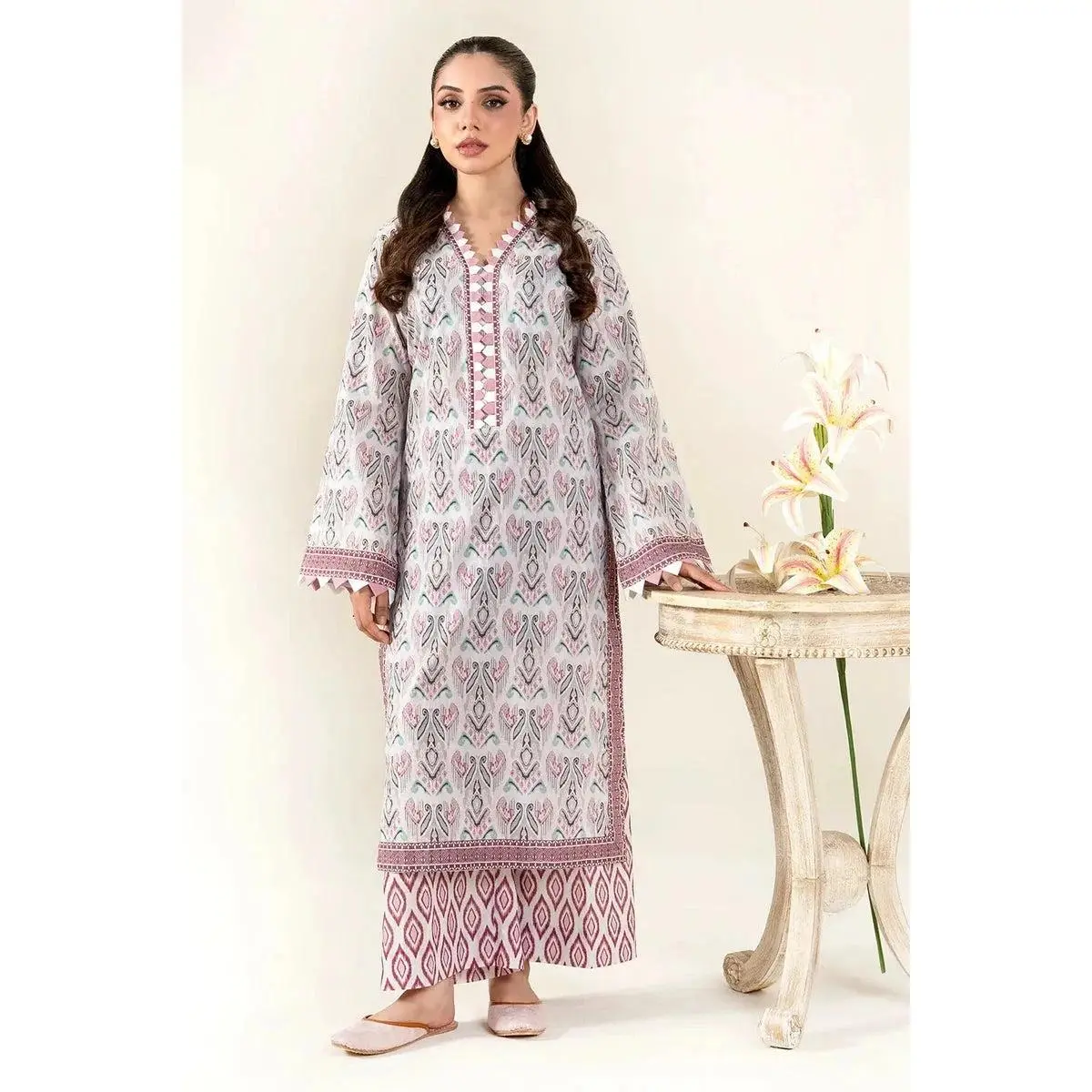 PC Stitched Printed Lawn Suit | KST-4065
