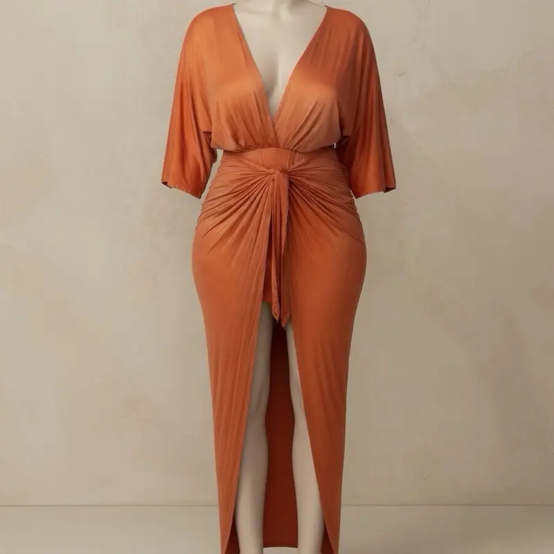 warm tone dress colors for ladies Stella Midi Dress Natural/Brown / L