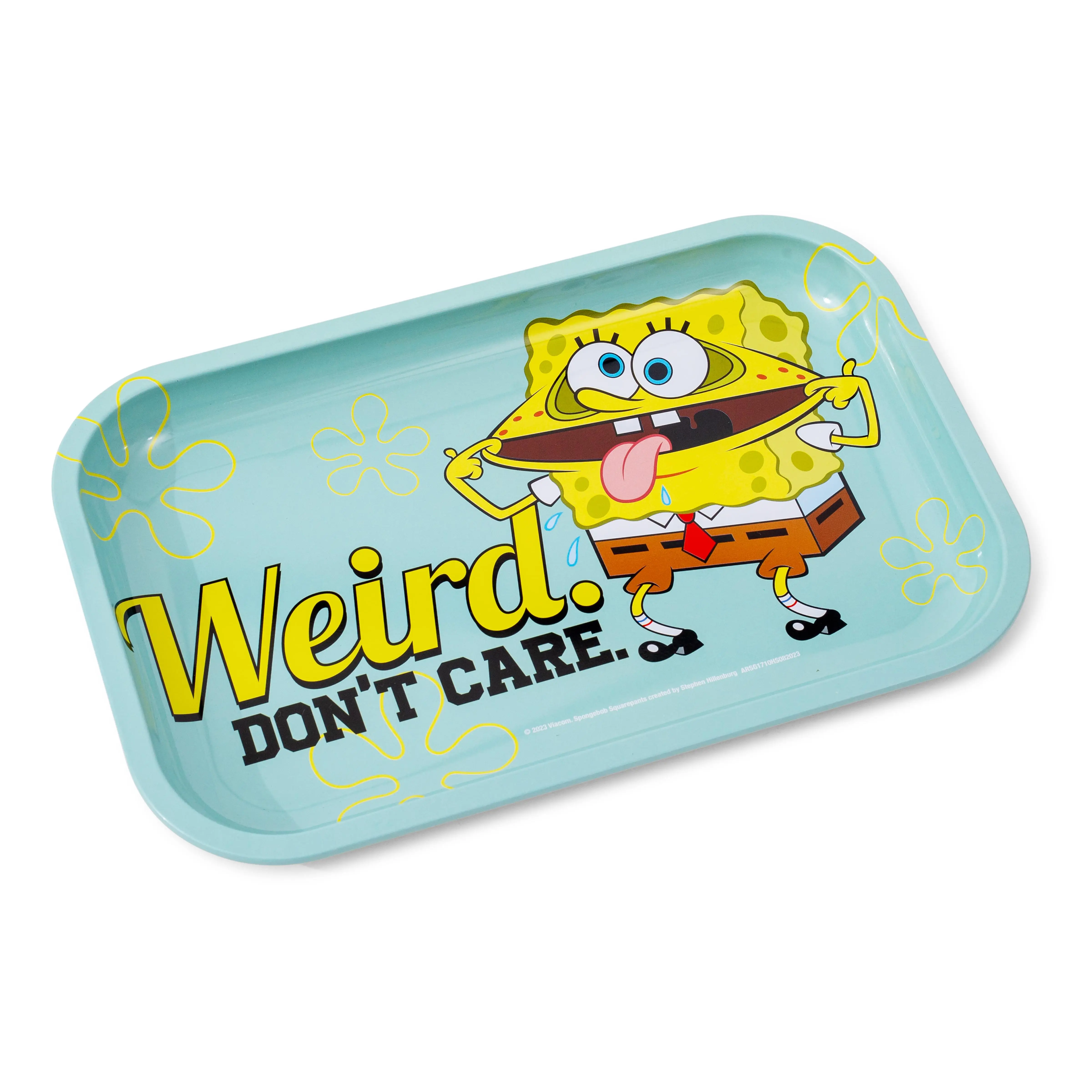 Nickelodeon SpongeBob SquarePants "Weird. Don't Care." Tin Tray | 11 x 7 Inches Nickelodeon SpongeBob SquarePants "Weird. Don't Care." Tin Tray | 11 x 7 Inches