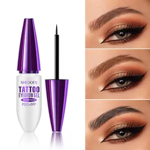 Three-Color Pull-Up Eyebrow Gel, Waterproof and Smudge-Proof, Easy Application, and, Long-Lasting Brow Color