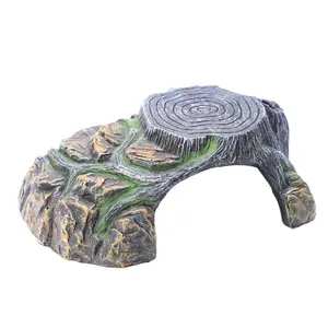 Turtle Care Supplies Small Turtle Rockery Tank Basking Platform Climbing Platform Mini Round Fish Tank Home Aquascape Set