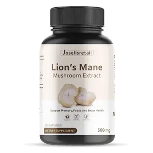 Lion's Mane Mushroom Complex Dietary Capsules for Immune Support, Memory, Focus and Healthcare |120 Capsules | 500mg Brain Supplement Natural Edible