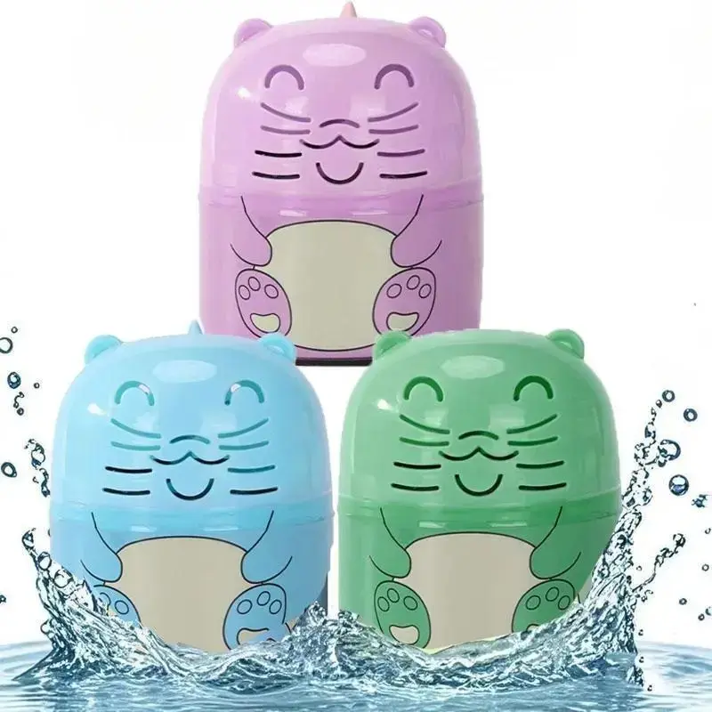 3PCS Household Solid Fragrant Toilet Cleaner Bottles - 3-Color Set, Cute Scented Ocean Jasmine Peach Scents, Full Head Coverage Bathroom Toilet Tank Cleaners, Fragrant Toilet Cleaners