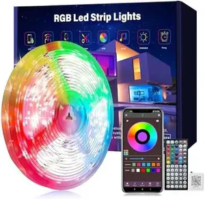 50FT LED Strip Lights for Bedroom | Music Sync Color Changing RGB Strip | Remote & App Control for Home Party Decor