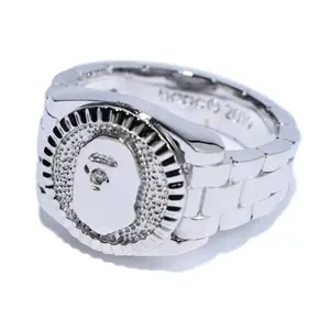 Bape Ape Head Ring Silver - L