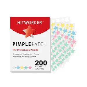 Acne Patch Pimple Patch, 200pcs/box Star Pattern Blemish Patches, Blemish Barrier Patches, Lightweight Acne Absorbing Cover Patch, Hydrocolloid Facial Acne Patches for Face Zit Patch Acne Dots, Acne Clearing Products