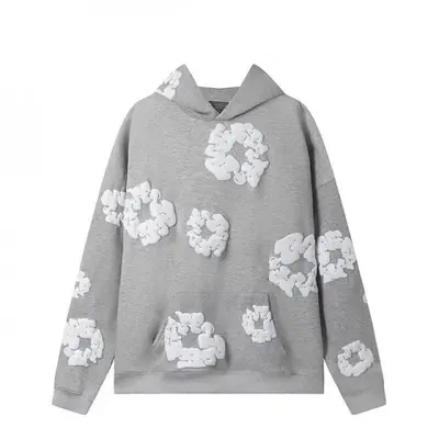 BAIGRAM Women Oversized Crew Neck Snowflake Ditsy Floral Sweatshirt