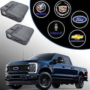 💡🚗 2-Pack LED Interior Decorative Sticker Lights Compatible with Ford | Cadillac | Buick | Chevrolet | Lincoln Full Series | Door Welcome Lights | Door Logo Lights | Car Accessories | Door Projector Lights