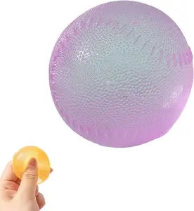 Sports Baseball Squishies Stress Relief Ball, Sugar Filled Molasses Stretchy Squishies,Fun Decompression Squeeze Gifts,Moldable Slow Rise Relaxing Toy for Anxiety Relief Party Favors (B)