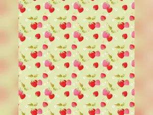 Picnic Florals - Strawberries Green by My Mind's Eye for Riley Blake
