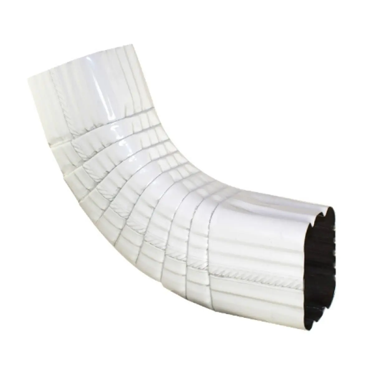 212 MAIN Rust-Free Aluminum B-Elbow Gutter Fitting, 2x3 in. White Downspout Component, for Household Rainwater Management Systems