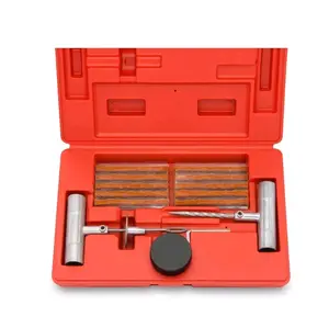35 Piece Tire Repair Universal Heavy Duty Tire Repair Kit with Plugs, Fix A Flat Tire Repair Kit, Ideal for Tires on Cars, Trucks, Motorcycles, ATV Roadside Emergency, Tire Plug Kit
