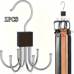 Multifunctional Rotating 6-Claw Hook: suitable for coats, hats, belts, waistbands, scarves, bags, wardrobe storage hangers, storage hooks, with a stylish appearance, durable structure, and specially designed for small spaces.