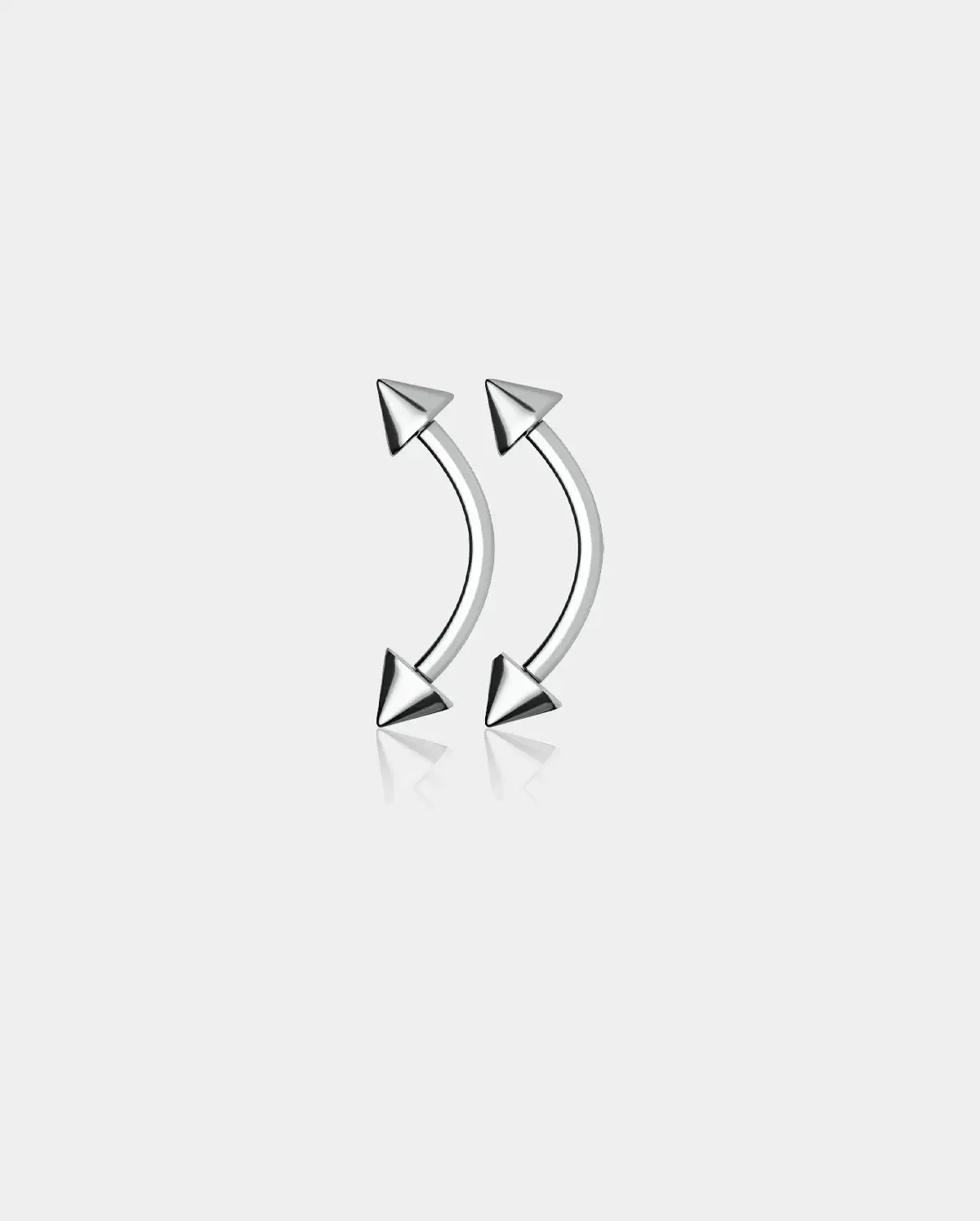 14G 2PCS Spike Internally Threaded Titanium Eyebrow Ring 14G 2PCS Spike Internally Threaded Titanium Eyebrow Ring