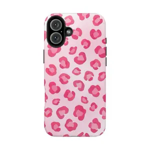 Cute Pink Cheetah Print Phone Case - iPhone 16, 15, 14, 13, 12, 11 & X Plus Pro Max with Durable Design and Colorful Patterns