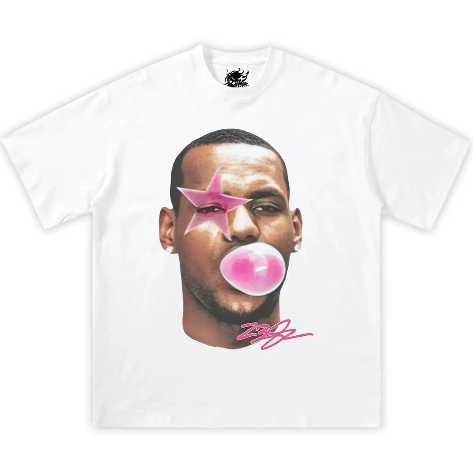 Lebron James Bubble Gum Shirt Vintage Basketball Graphic Tee for Men Women Y2k Streetwear