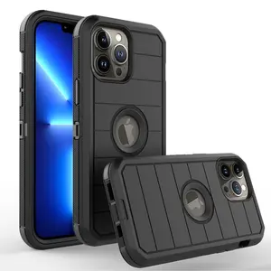 Shockproof Rugged Cover for iPhone 16 15 14 13 X XR XS Pro Max Heavy Duty Case 2 Layers of Sturdy