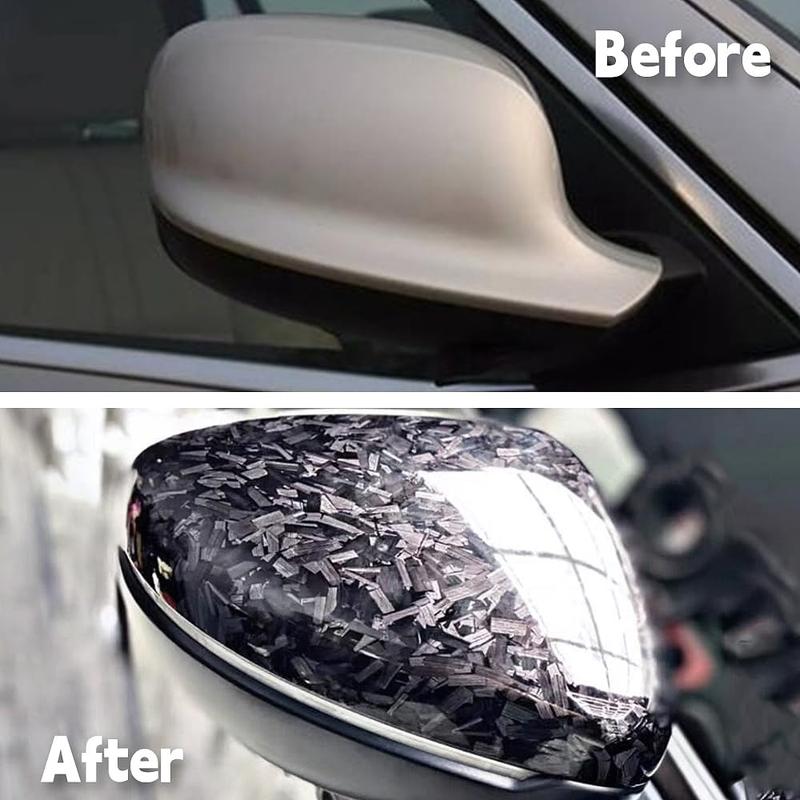 1ft x 5ft Sliver Forged Carbon Fiber Vinyl Wraps, Car Body Wraps with Self-Adhesive for DIY Use, Vehicle Interior and Exterior Films Rolls with Air Release Technology