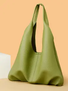 Women's Soft Leather Tote Bag, Fashionable Commuter Shoulder Bag, Large Capacity, Simple Design, Perfect for Daily Use