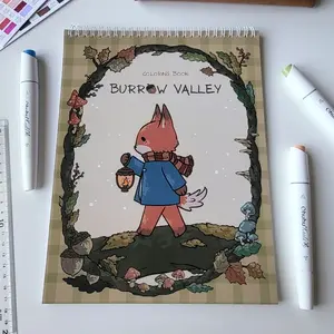 Burrow Valley Coloring Book: Magical Forest Adult, girls, and boys coloring book for stress relief