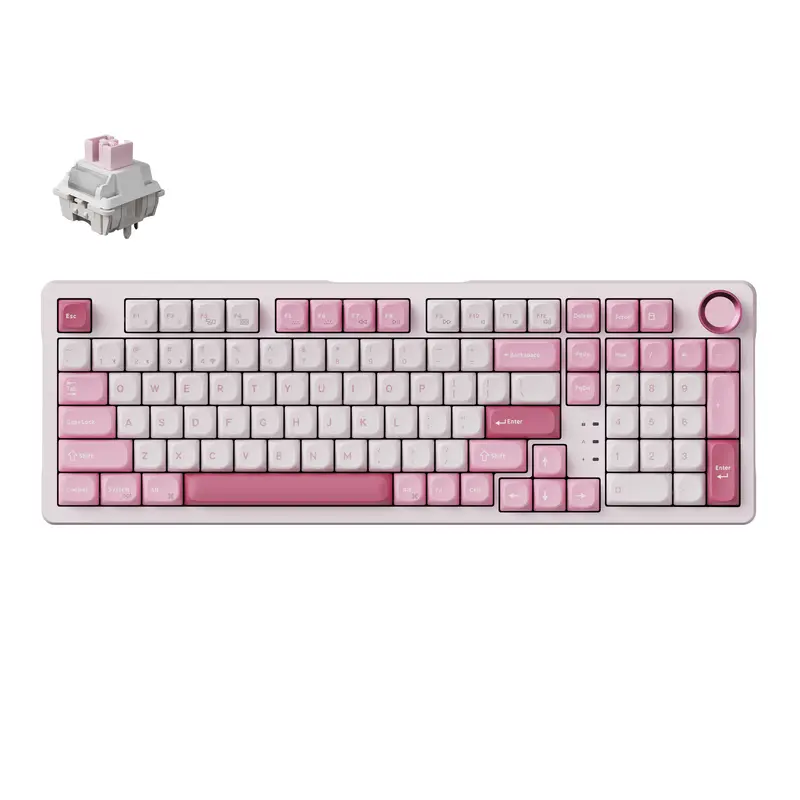 Keychron J3SE 96% Layout Compact Wireless Mechanical Gaming Keyboard - 2.4GHz/Bluetooth/Wired Triple Mode, 1000hz Polling Rate, Hot-Swappable Sakura Milk Switches, Programmable Macros, Productivity Tools, Custom Setup, PC Accessories, Keyboards for Work