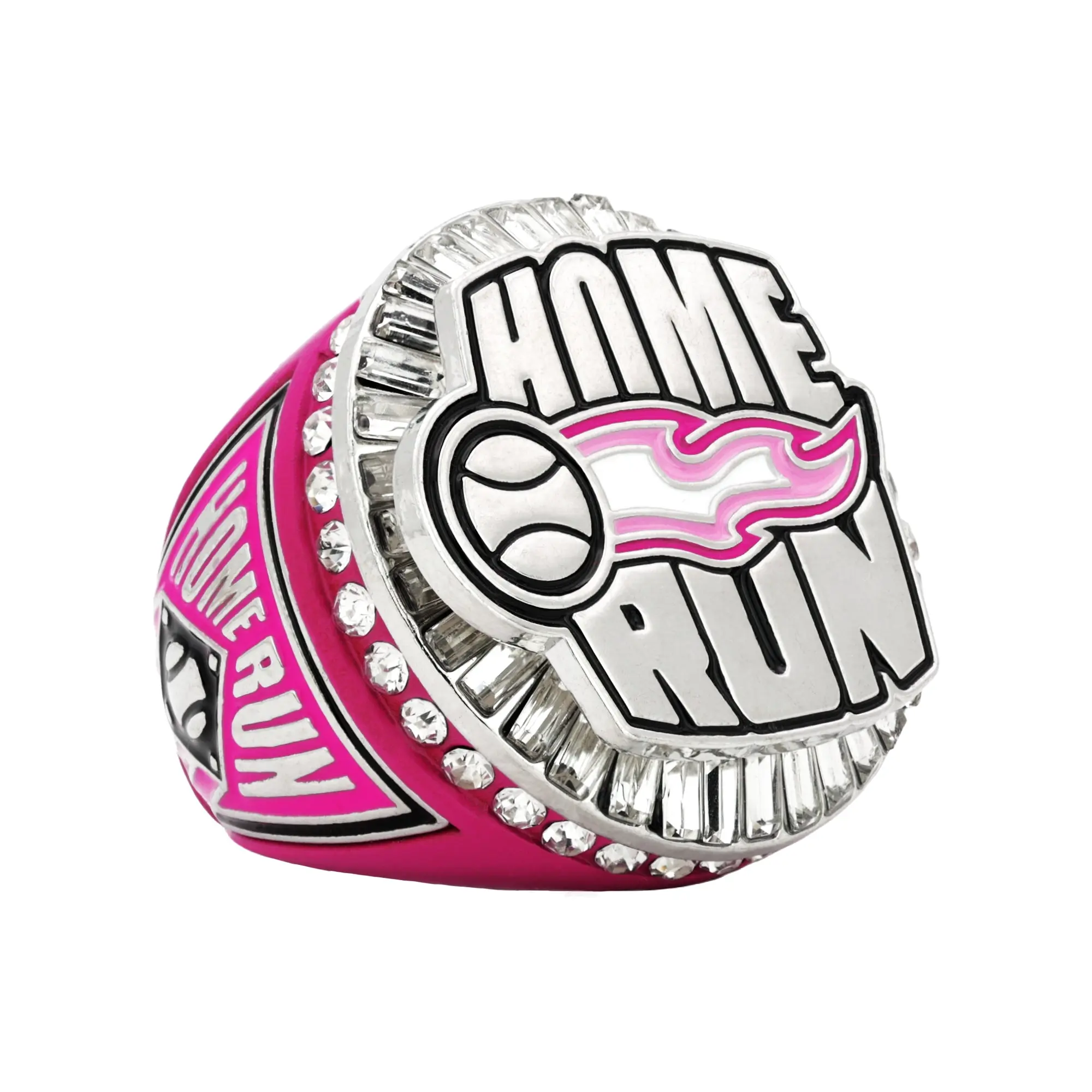 Home Run Pink&Silver Ring