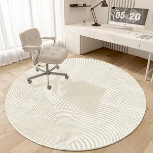 Round Area Rug, Non-slip Washable Floor Mat, Soft Comfortable Plush Rug, Decorative Carpet for Home Living Room Bedroom Office
