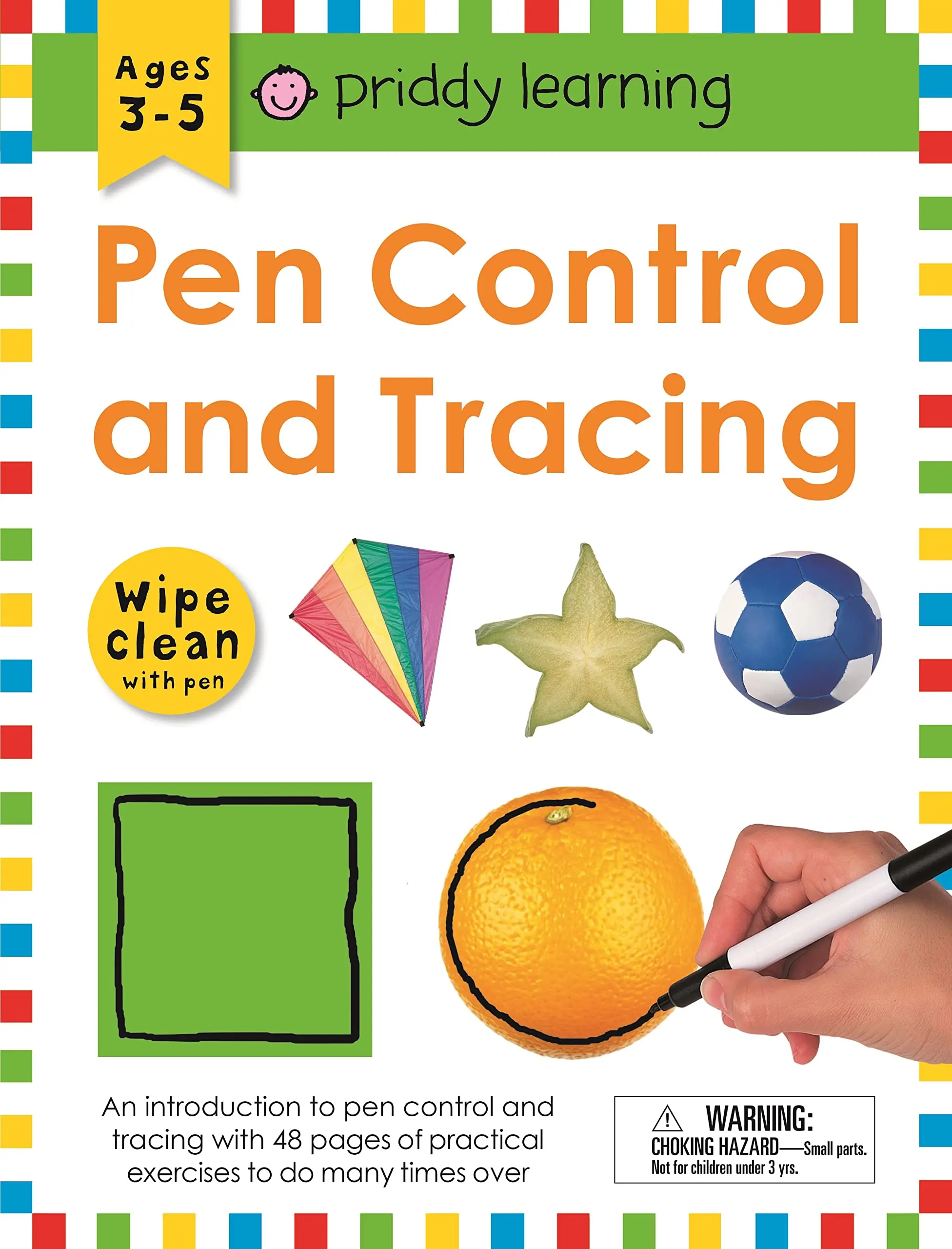 Wipe Clean Workbook: Pen Control and Tracing (Enclosed Spiral Binding): An Introduction to Pen Control with Practical Exercises to Do Again and Again -- Roger Priddy - Spiral