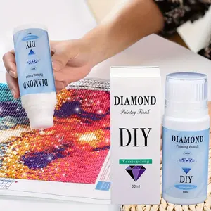 5d Diamond Art Painting Glue Kit, 2pcs Permanent Hold & Shine Effect Sealer for Diamond Art Painting, Diy Colorful Painting Supplies, Crafts, Diamond Painting Kits