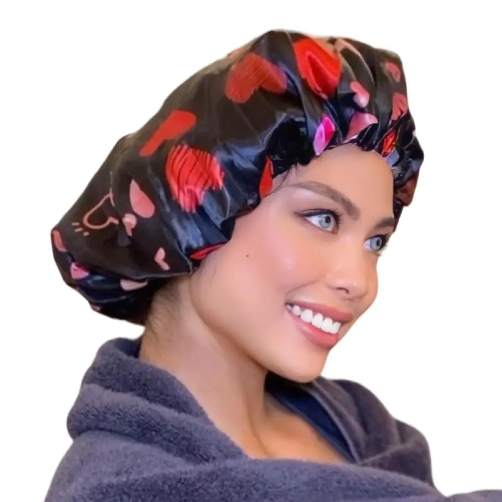 Zomac Shower Cap Luxury for Women, Reusable and Waterproof Shower Cap for Long Hair