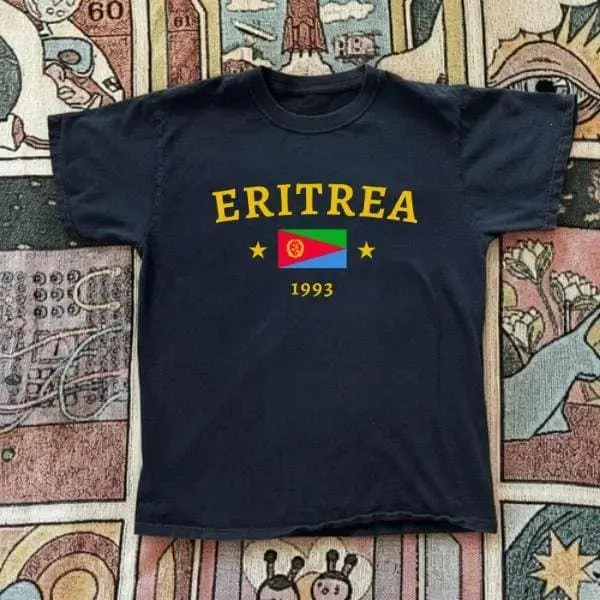 Eritrea Baby Tee, Eritrea Y2K Baby Tee, Vintage 2000s 90s Graphic Tee, Eritrea Flag Shirt, African Pride Gift for Her