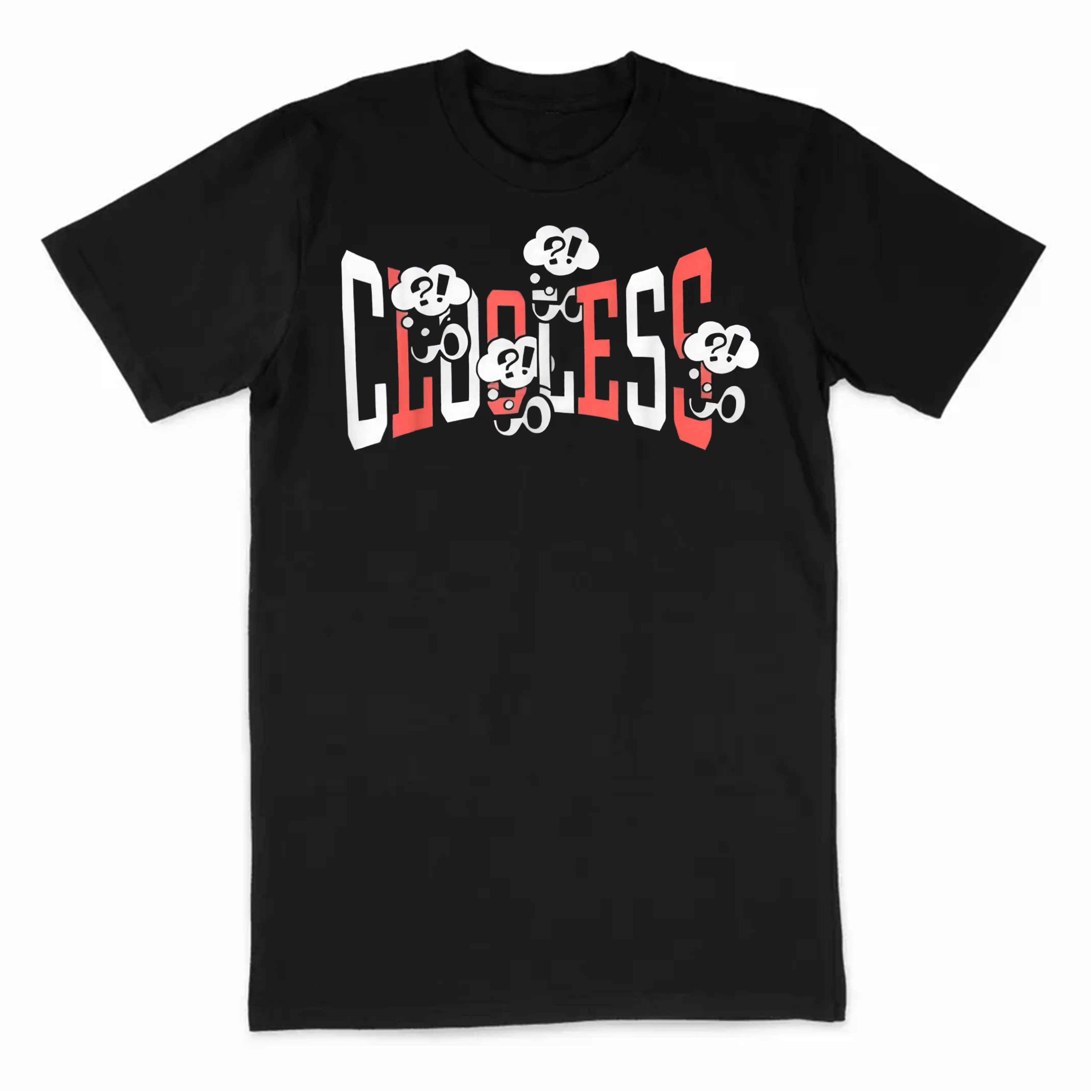 Clooless Many Thoughts T-Shirt Casual Short Sleeve Round Neck T-Shirt