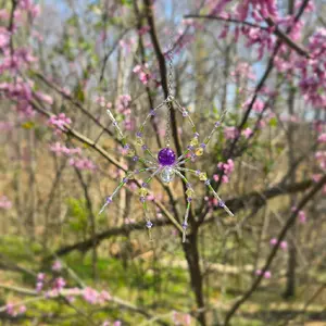 Glass bead spider suncatcher