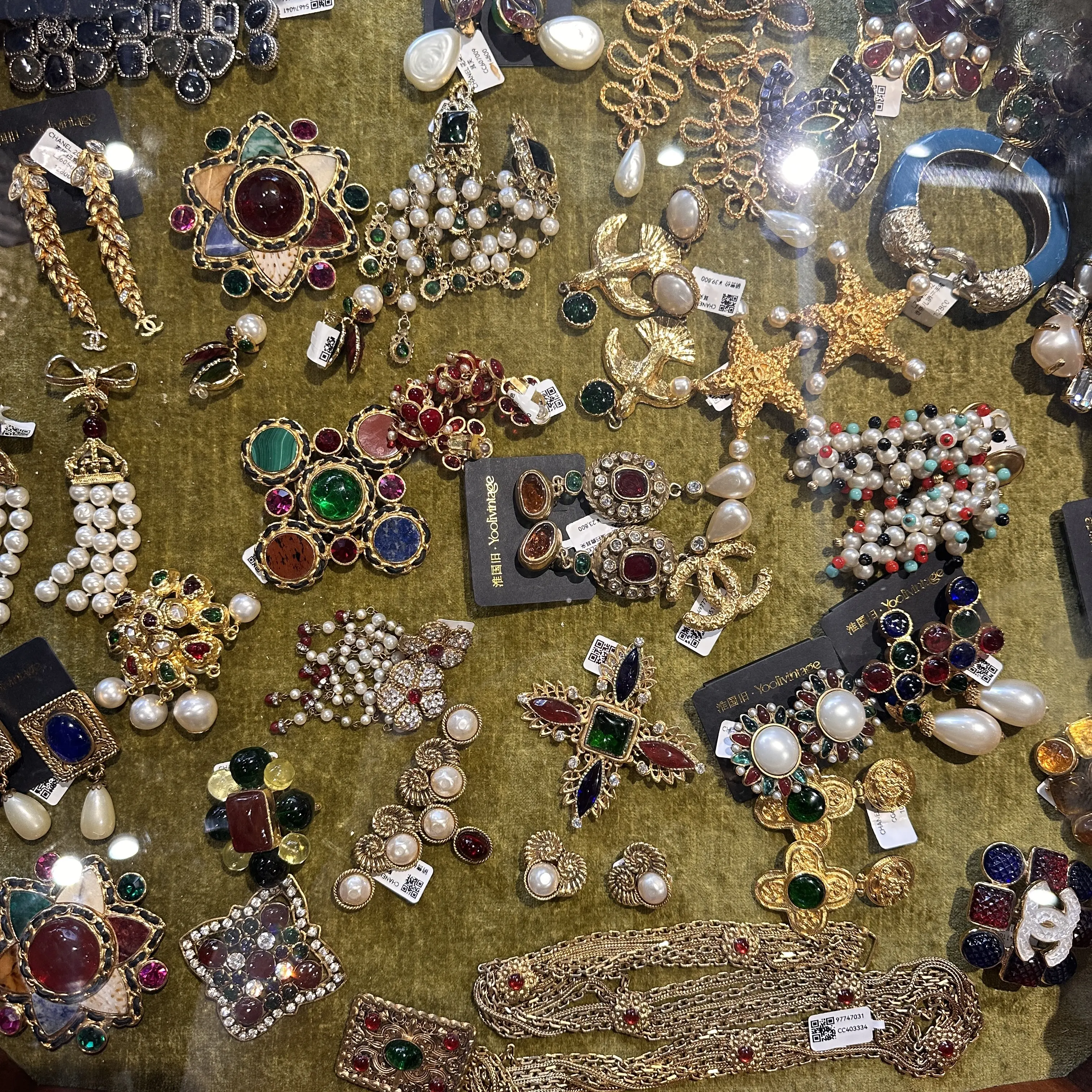 Pre-owned Pre‑Owned Vintage Chanel Mixed Jewelry Collection, Brooches Necklaces & Bangles