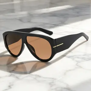 Women's Vintage Oversized Pilot Sunglasses Y2K Punk Style Windproof Shades for Summer Beach Outdoor Travel Music Fest Back To School