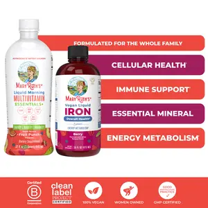 MaryRuth's Daily Health + Iron Bundle - Liquid Morning Multivitamin Essentials+ 32oz & Liquid Iron 15.22oz MaryRuth's Daily Health + Iron Bundle - Liquid Morning Multivitamin Essentials+ 32oz & Liquid Iron 15.22oz