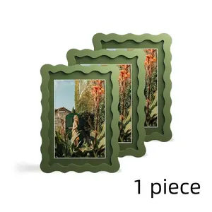 Wooden Wave Picture Frames for Photos, Multiple Sizes Available(4x6 5x7 8x10 11x14), Modern Design, Ideal for Home Decor & Gifts, Durable Material