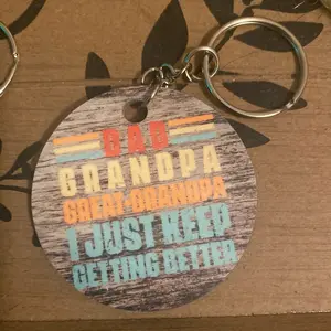 Grandpa keep getting better keychain keychains