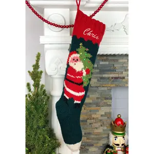 Santa Tree Christmas Stocking