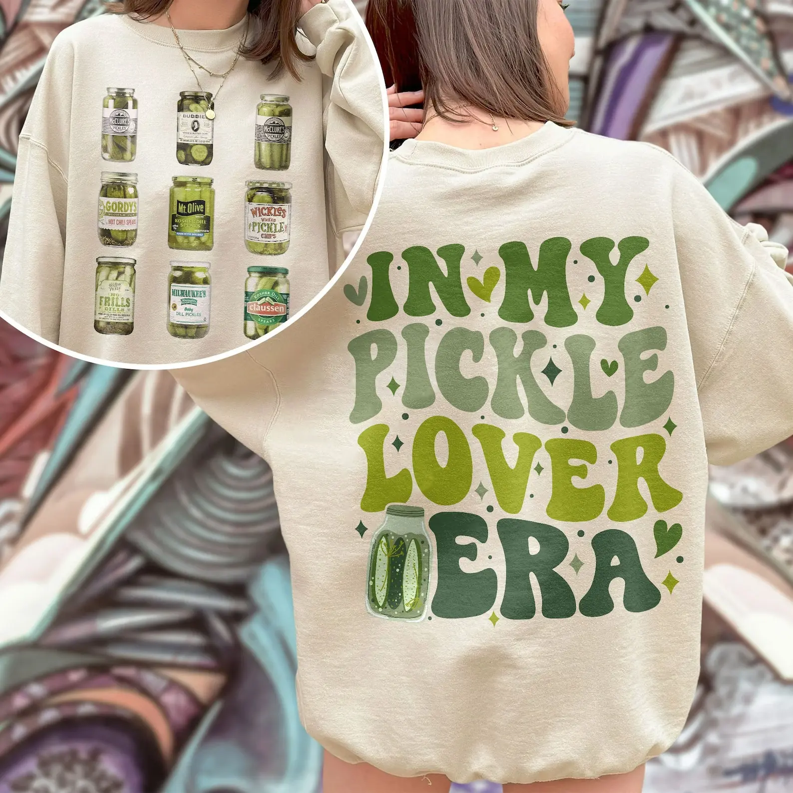 Funny Canned Pickles Sweatshirt Hoodie Tshirt, Streetwear Shirt, Gift for Women and Men