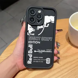 Bull Energy Drink Tpu Anti-Drop Protective Case Cover for iPhone 6/7/8/x/XS/XR/XS Max/11/12/13/14/15/16/17 Pro Max, Perfect Gift