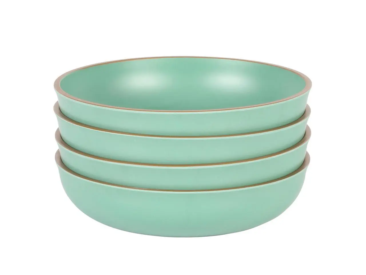 Gibson Home Rockabye 4 Poece 8.5 Inch Melamine Dinner Bowl Set In Green Gibson Home Rockabye 4 Poece 8.5 Inch Melamine Dinner Bowl Set In Green